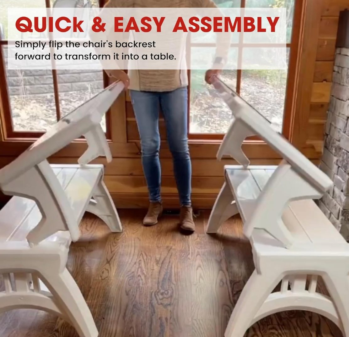 2-in-1 Convertible Bench & Picnic Table