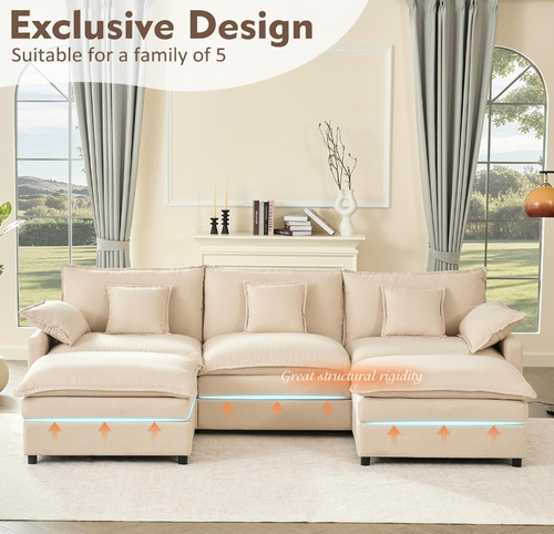 U-Shaped Modular Cloud Sofa
