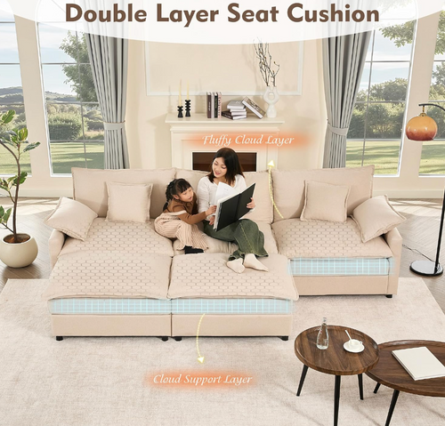 U-Shaped Modular Cloud Sofa