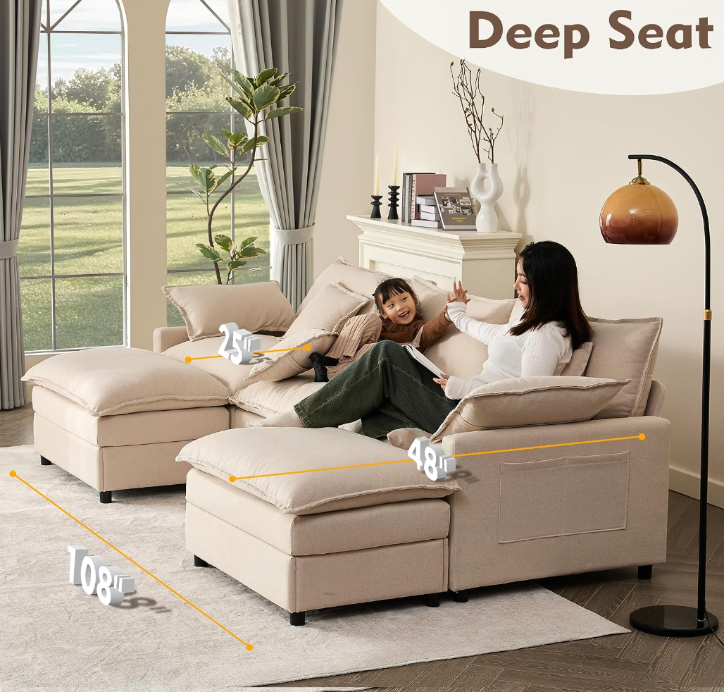 U-Shaped Modular Cloud Sofa