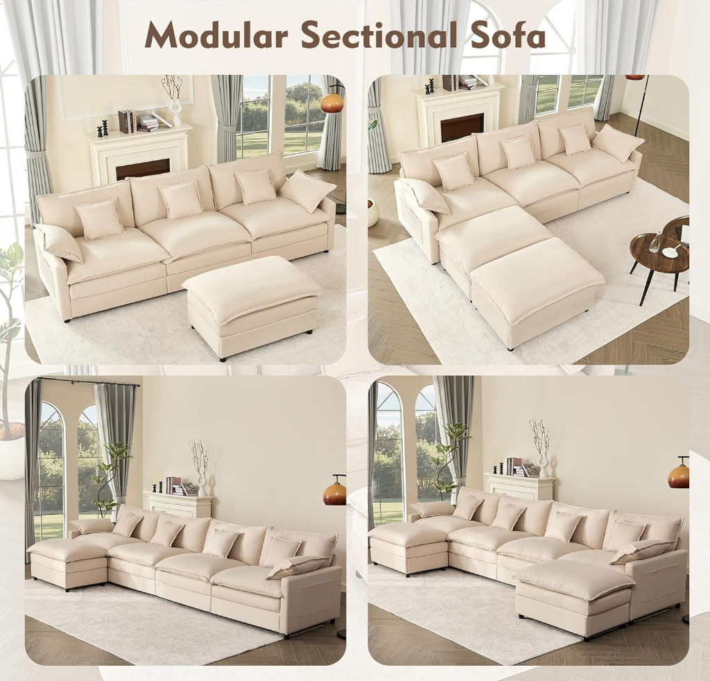 U-Shaped Modular Cloud Sofa
