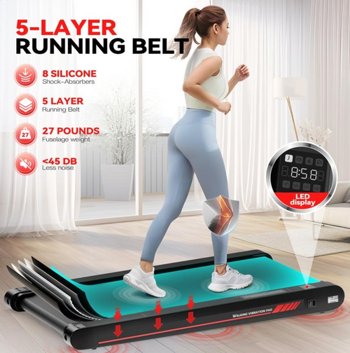 2-in-1 Walking Pad & Vibration Plate