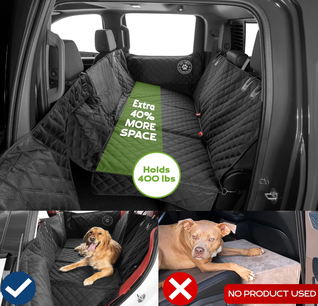 Dog Back Seat Extender — Waterproof Car Cover & Platform