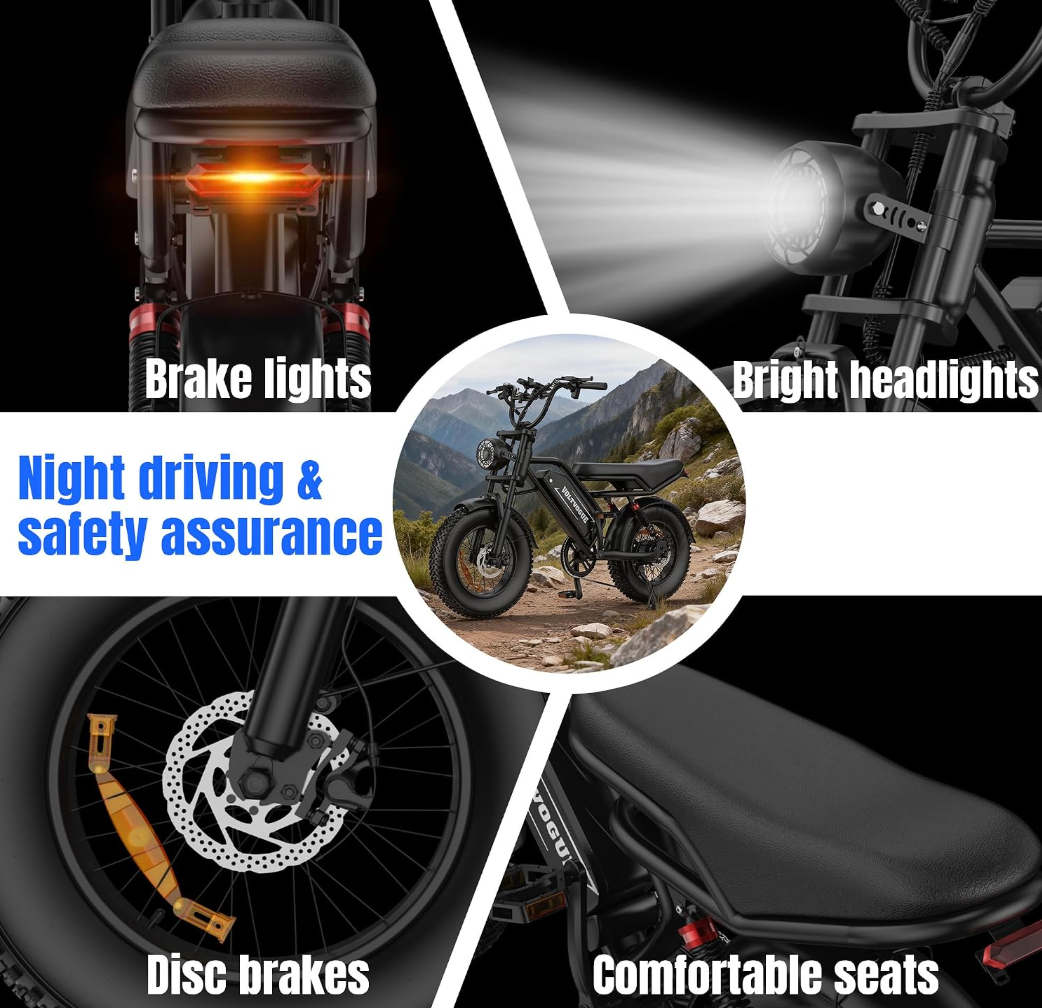 Electric E-Bike | Full Suspension Fat Tyre | 1500W Peak Motor