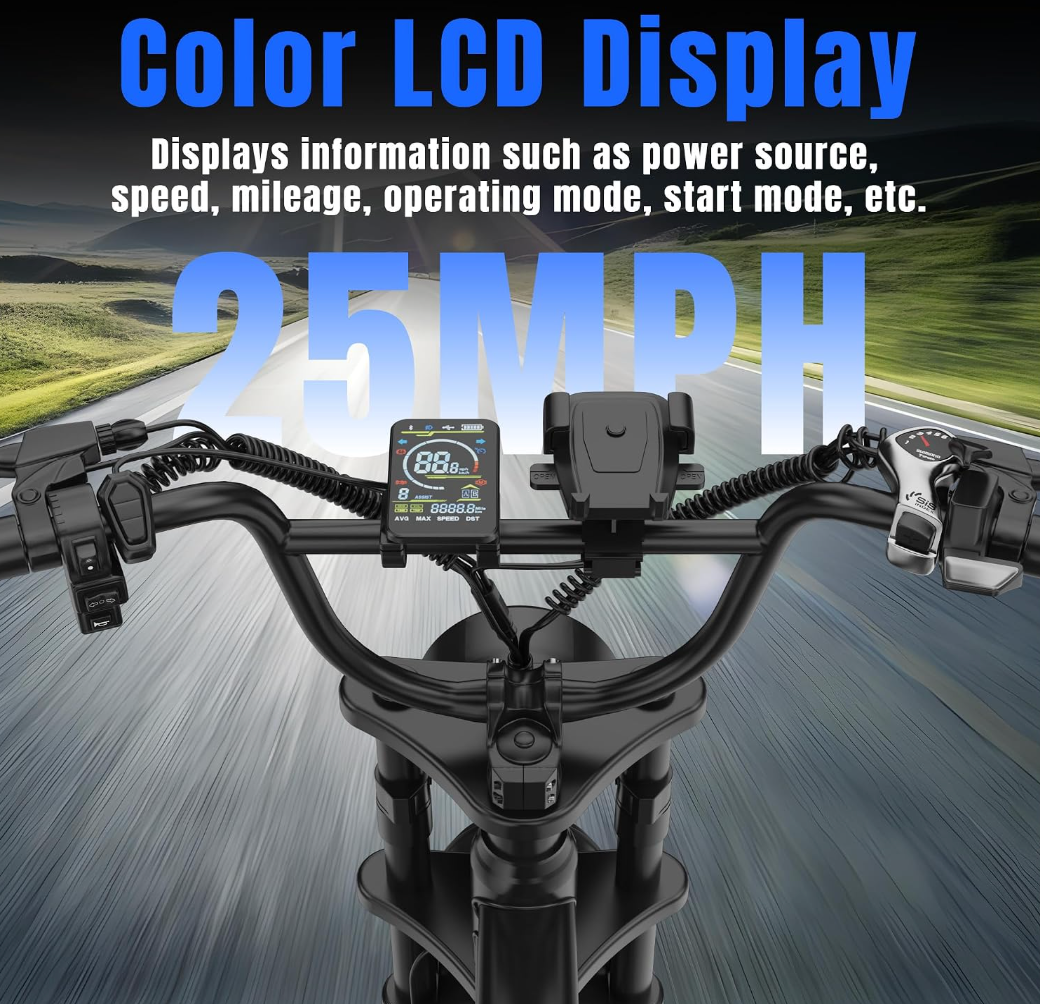 Electric E-Bike | Full Suspension Fat Tyre | 1500W Peak Motor