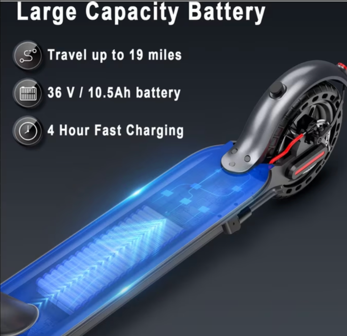 Foldable Electric Scooter for Adults | 350W, 21 Miles