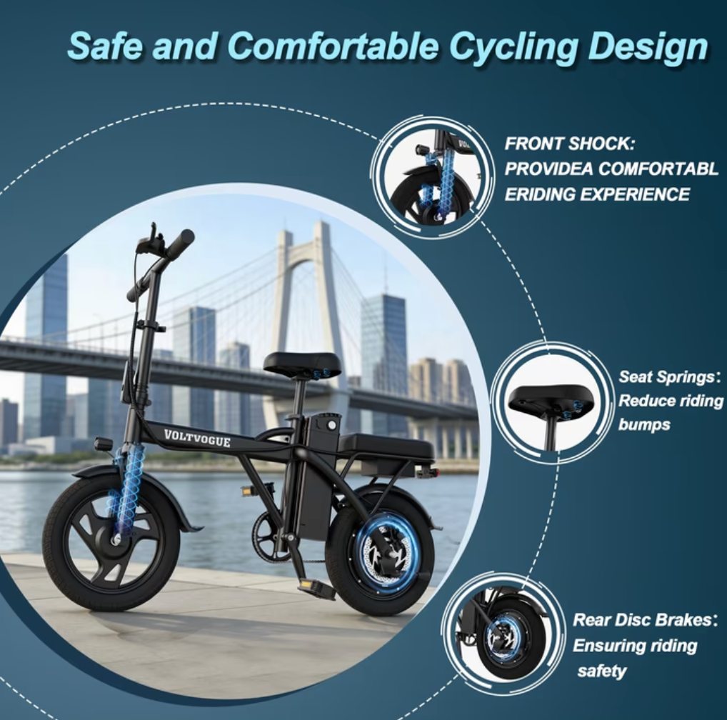 Compact Folding Fat-Tyre Electric Bike