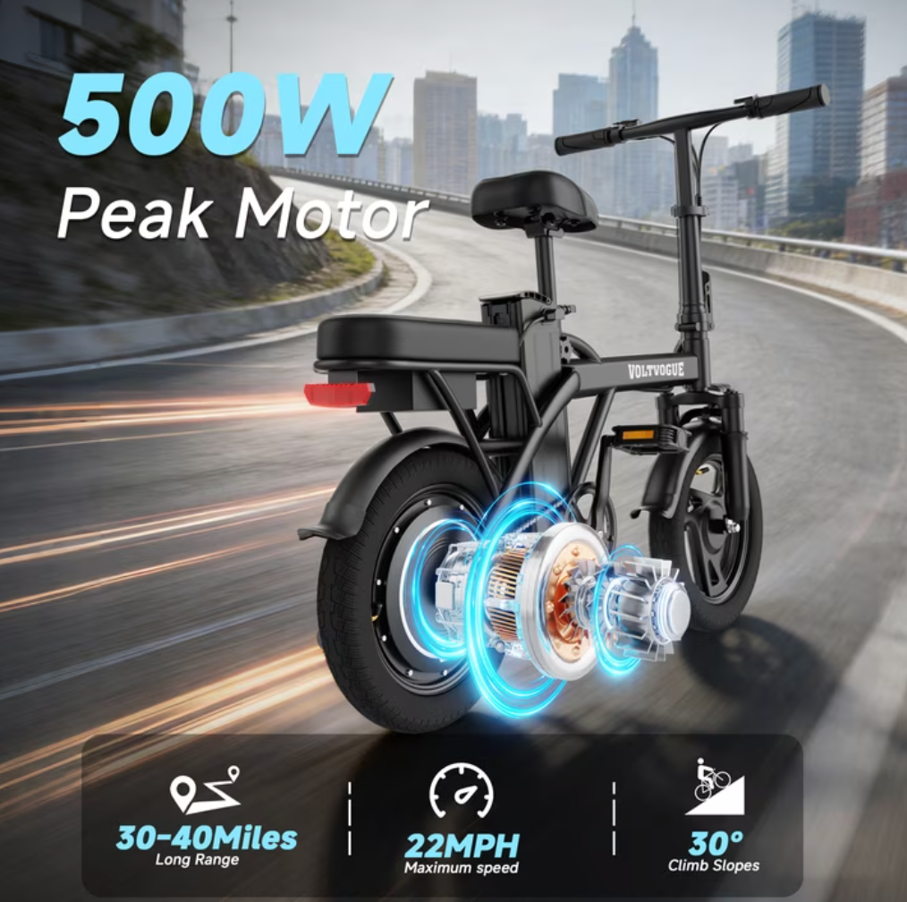 Compact Folding Fat-Tyre Electric Bike