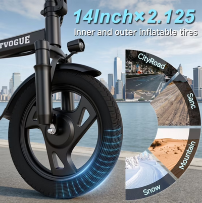 Compact Folding Fat-Tyre Electric Bike