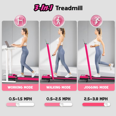Walking Pad Treadmill with Handle Bar & Adjustable Incline