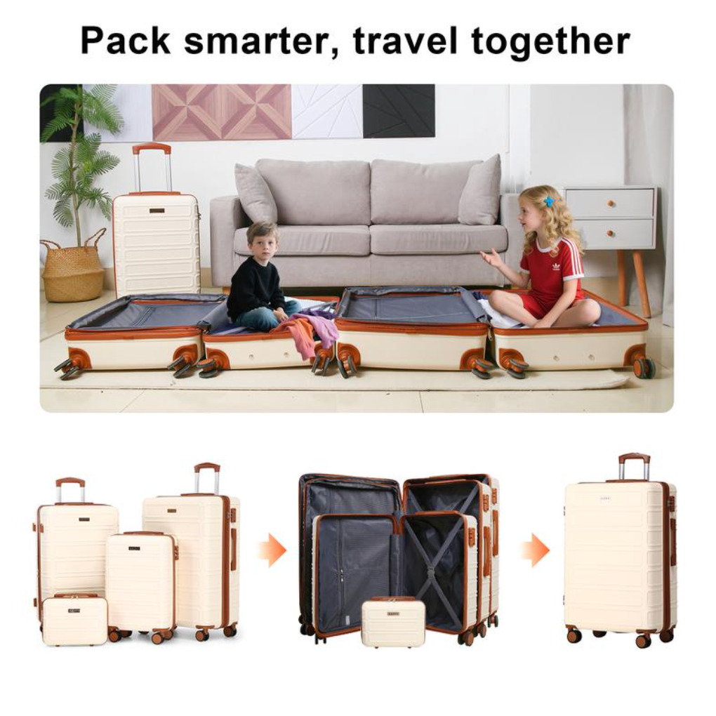 4-Piece Expandable Hardshell Luggage Set