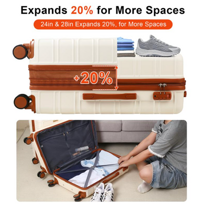 4-Piece Expandable Hardshell Luggage Set