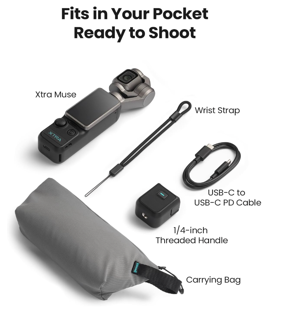 4K Pocket Vlogging Camera with 3-Axis Gimbal