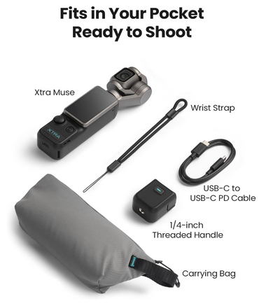 4K Pocket Vlogging Camera with 3-Axis Gimbal
