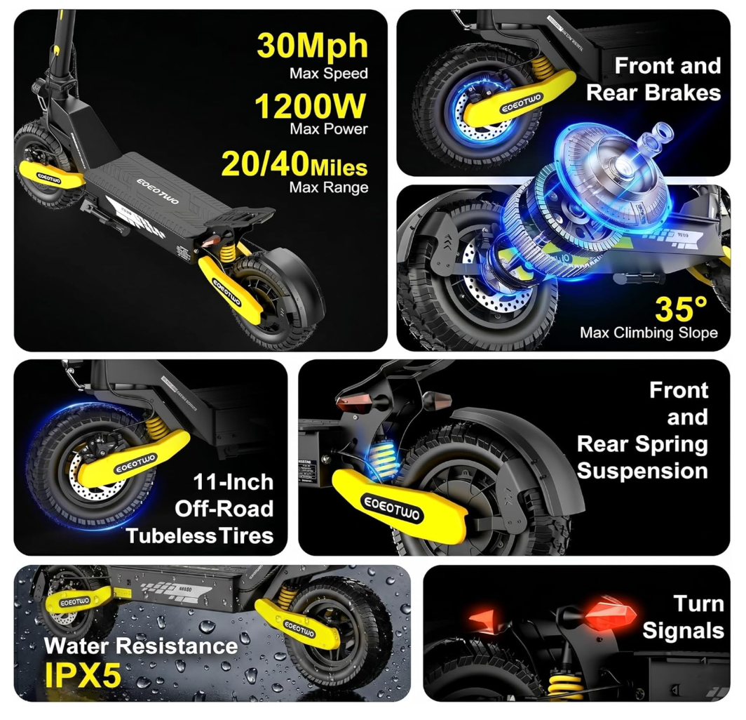 Electric Scooter | 2400W Peak | Dual Suspension