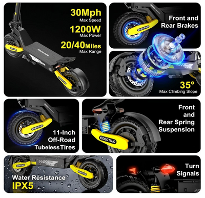 Electric Scooter | 2400W Peak | Dual Suspension