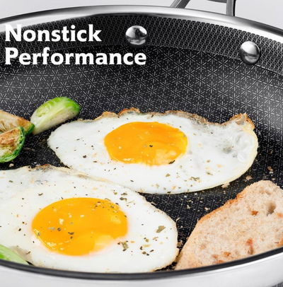 10-Piece Non-Stick Stainless Steel Cookware Set