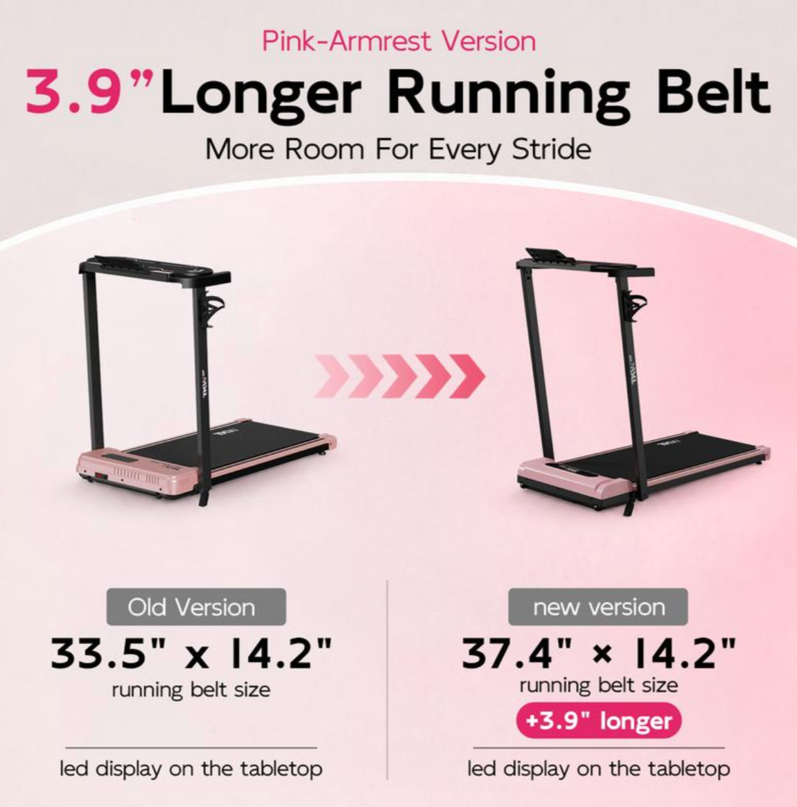 3-in-1 Walking Pad Treadmill with Foldable Handle