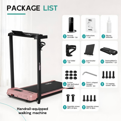 3-in-1 Walking Pad Treadmill with Foldable Handle