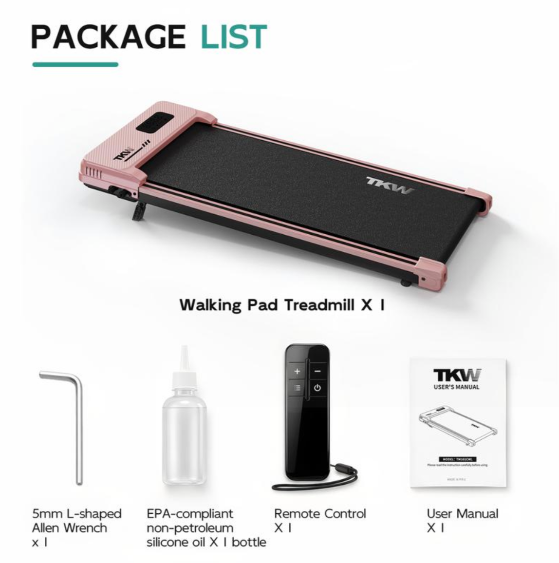 3-in-1 Walking Pad Treadmill with Foldable Handle