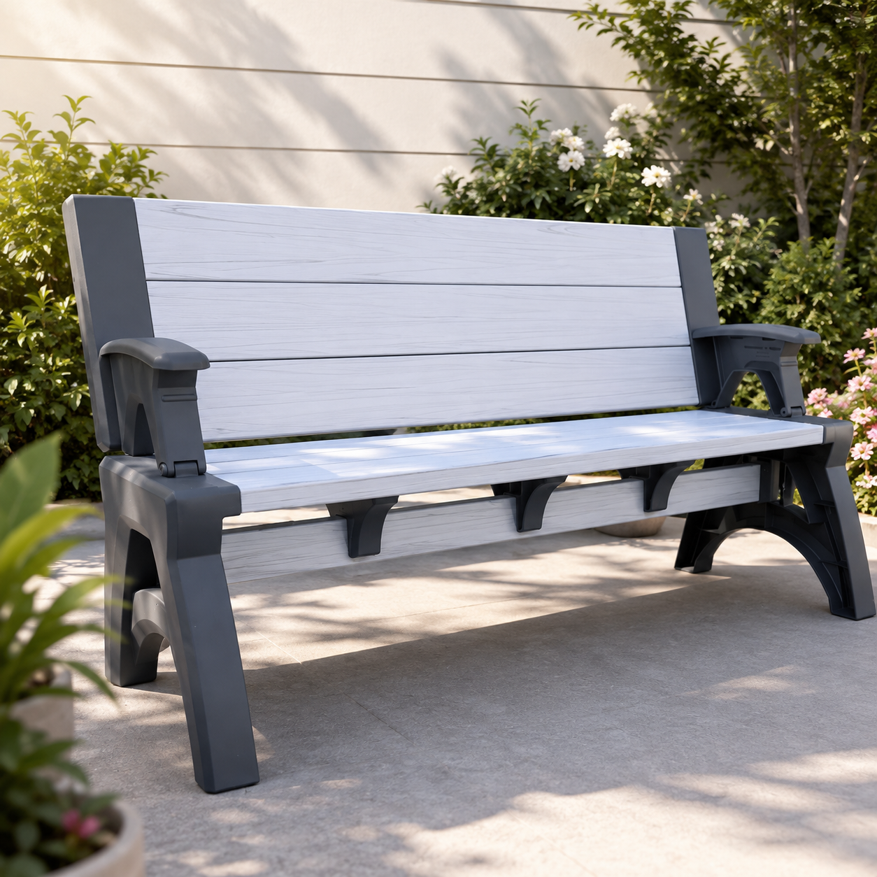 2-in-1 Convertible Bench & Picnic Table